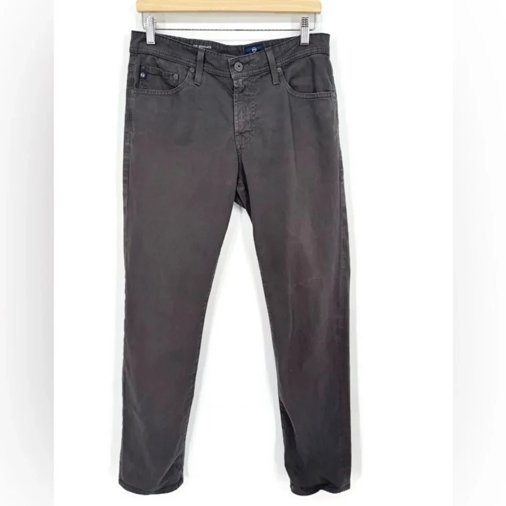 AG Adriano Goldschmied The Graduate Gray Tailored‎ Leg Jeans Men’s 30x32